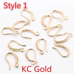 17x10mm 20pcs Rhodium Silver Gold Plated Earring Findings Earrings Clasps Hooks Fittings DIY Jewelry Making Accessories Earwire