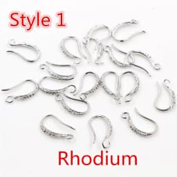 17x10mm 20pcs Rhodium Silver Gold Plated Earring Findings Earrings Clasps Hooks Fittings DIY Jewelry Making Accessories Earwire