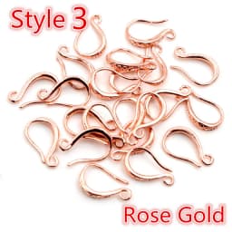 17x10mm 20pcs Rhodium Silver Gold Plated Earring Findings Earrings Clasps Hooks Fittings DIY Jewelry Making Accessories Earwire