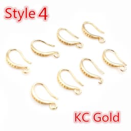 17x10mm 20pcs Rhodium Silver Gold Plated Earring Findings Earrings Clasps Hooks Fittings DIY Jewelry Making Accessories Earwire