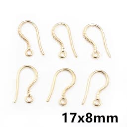 17x10mm 20pcs Rhodium Silver Gold Plated Earring Findings Earrings Clasps Hooks Fittings DIY Jewelry Making Accessories Earwire