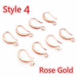 17x10mm 20pcs Rhodium Silver Gold Plated Earring Findings Earrings Clasps Hooks Fittings DIY Jewelry Making Accessories Earwire