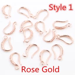 17x10mm 20pcs Rhodium Silver Gold Plated Earring Findings Earrings Clasps Hooks Fittings DIY Jewelry Making Accessories Earwire