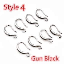 17x10mm 20pcs Rhodium Silver Gold Plated Earring Findings Earrings Clasps Hooks Fittings DIY Jewelry Making Accessories Earwire