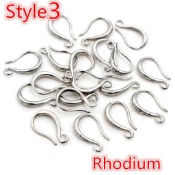 17x10mm 20pcs Rhodium Silver Gold Plated Earring Findings Earrings Clasps Hooks Fittings DIY Jewelry Making Accessories Earwire