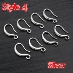 17x10mm 20pcs Rhodium Silver Gold Plated Earring Findings Earrings Clasps Hooks Fittings DIY Jewelry Making Accessories Earwire