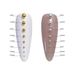 1 Pack 0.6-2.0mm Nail Art Caviar Bead 10g Rhinestone for Micro Steel Ball 3D Decorations UV Gel Acrylic Tips