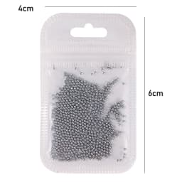 1 Pack 0.6-2.0mm Nail Art Caviar Bead 10g Rhinestone for Micro Steel Ball 3D Decorations UV Gel Acrylic Tips