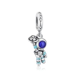 925 Sterling Silver Charms Fit Original Bracelets Star Moon Sun Spaceman Pendant Beads DIY Women Necklaces Jewelry