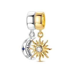 925 Sterling Silver Charms Fit Original Bracelets Star Moon Sun Spaceman Pendant Beads DIY Women Necklaces Jewelry