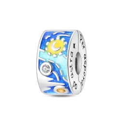 925 Sterling Silver Charms Fit Original Bracelets Star Moon Sun Spaceman Pendant Beads DIY Women Necklaces Jewelry