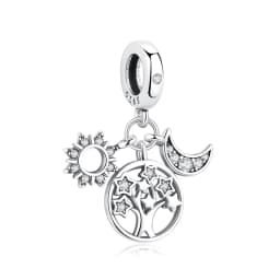925 Sterling Silver Charms Fit Original Bracelets Star Moon Sun Spaceman Pendant Beads DIY Women Necklaces Jewelry