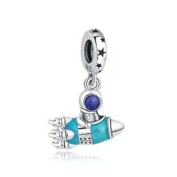 925 Sterling Silver Charms Fit Original Bracelets Star Moon Sun Spaceman Pendant Beads DIY Women Necklaces Jewelry