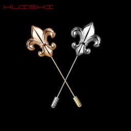 HUISHI Vintage Brooch Men Women Jewelry Accessories Gold Slivery Vintage Shape Suit Brooch Pin For Wedding Fashion Jewelry Retro