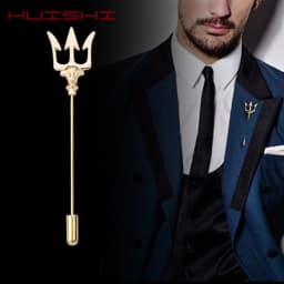 HUISHI Vintage Brooch Men Women Jewelry Accessories Gold Slivery Vintage Shape Suit Brooch Pin For Wedding Fashion Jewelry Retro