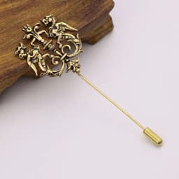 HUISHI Vintage Brooch Men Women Jewelry Accessories Gold Slivery Vintage Shape Suit Brooch Pin For Wedding Fashion Jewelry Retro