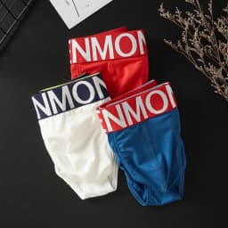 Menmono fashionable men's underwear cotton low waist tight u convex sexy bikini briefs printed men's underwear