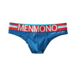 Menmono fashionable men's underwear cotton low waist tight u convex sexy bikini briefs printed men's underwear