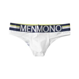 Menmono fashionable men's underwear cotton low waist tight u convex sexy bikini briefs printed men's underwear