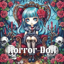 Horror Doll Coloring Book 20Page Gift For Birthday Party Relieve Stress Kill Time Graffiti Painting Drawing Adult Picture Books