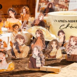 Mr Paper 90Pcs/bag Girly Times Series PET Waterproof Stickers DIY Notebook Tablet Phone Case Creative Handbook Stickers