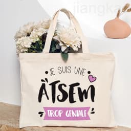 Thank You My ATSEM Whom I Adore Print Tote Bag Women Shoulder Bag Teacher Life Shopping Bag Teacher's Day Best Gift for Teachers