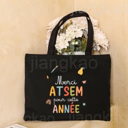 Thank You My ATSEM Whom I Adore Print Tote Bag Women Shoulder Bag Teacher Life Shopping Bag Teacher's Day Best Gift for Teachers
