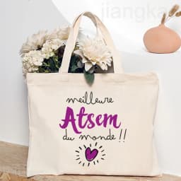 Thank You My ATSEM Whom I Adore Print Tote Bag Women Shoulder Bag Teacher Life Shopping Bag Teacher's Day Best Gift for Teachers