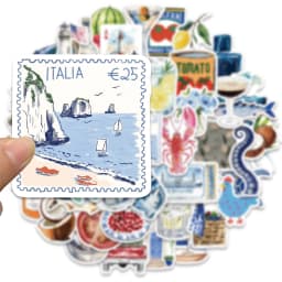 50PCS Open Sea Stickers for Luggage, Skateboarding, Luggage, Refrigerator, Mobile Phone, Sailing, and Far Voyage Stickers