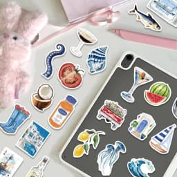 50PCS Open Sea Stickers for Luggage, Skateboarding, Luggage, Refrigerator, Mobile Phone, Sailing, and Far Voyage Stickers