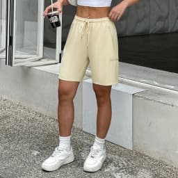 Women Shorts with 4 Zipped Pockets Quick-drying Lightweight Hiking Shorts Summer Breathable Outdoor Drawstring Workout Short