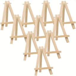 Mini Wooden Artist Easel, Compact Tabletop Display Stand, Foldable, Adjustable Holder for Wedding Cards, Paintings Artwork