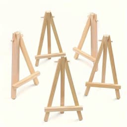 Mini Wooden Artist Easel, Compact Tabletop Display Stand, Foldable, Adjustable Holder for Wedding Cards, Paintings Artwork