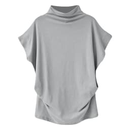 Ladies' New Trendy Fashion Solid Color Soft Turtleneck Top High End Basic Daily Commute Thin Short Sleeve Pleated Clothing