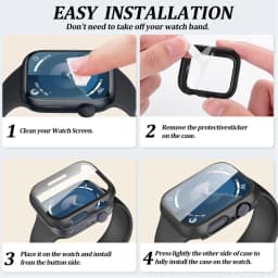 Glass+Cover For Apple Watch case 46mm 42-44mm 40mm 45mm 41mm bumper Screen Protector iwatch series 10 9 8 7 6 5 4 SE Accessories