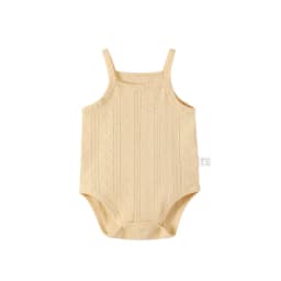 Summer Baby Clothes Boys Girls Bodysuit 0-24 Months Undershirt Thin Section Breathable Sling Onesie Solid Color Infant Bodysuits