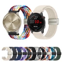 18/20/22mm Braided Strap For Garmin Vivoactive 4 5 3 S/Venu 3 2s Sq 2 Plus/Forerunner 265 255S 645 245 Music/Vivomove Watch Band