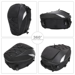 Universal Motorcycle Bag Waterproof Rear Seat Bag Backpack Tail Bag Helmet Bag Storage Bags Motorcycles Dirt Bike Accessories
