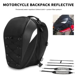 Universal Motorcycle Bag Waterproof Rear Seat Bag Backpack Tail Bag Helmet Bag Storage Bags Motorcycles Dirt Bike Accessories