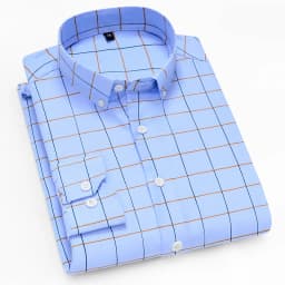 Hot New Men's Formal Shirts Long Sleeve Anti-Wrinkle Office Striped Fashion Business Male Social Plaid Shirt Work Men Clothing