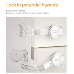 3-20Pcs Child Safety Lock Transparent Anti-Opening Multi-Functional Soft Strap Safety Lock Anti Pinch Safety Protection Buckle
