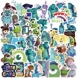 50PCS Fun Cartoon Monsters Inc Graffiti Stickers Scrapbooking Collage Material Phone Cases Guitar Notebooks DIY Decorative