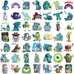 50PCS Fun Cartoon Monsters Inc Graffiti Stickers Scrapbooking Collage Material Phone Cases Guitar Notebooks DIY Decorative