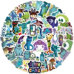 50PCS Fun Cartoon Monsters Inc Graffiti Stickers Scrapbooking Collage Material Phone Cases Guitar Notebooks DIY Decorative