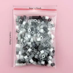 5mm 1000PCS Black, White, Gray, Transparent Color, Complementary Color Set, Hama Bead Iron Fuse Bead DIY Puzzle Pixel Art Gift