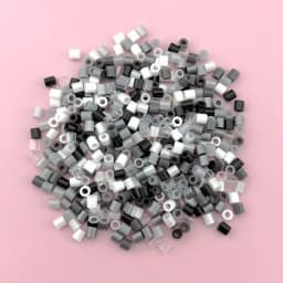 5mm 1000PCS Black, White, Gray, Transparent Color, Complementary Color Set, Hama Bead Iron Fuse Bead DIY Puzzle Pixel Art Gift