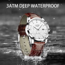 LIGE Man Watch Fashion Leather Strap Mens Watches Military Sport Waterproof Calendar Quartz Wristwatches Male Clock Reloj Hombre