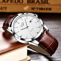 LIGE Man Watch Fashion Leather Strap Mens Watches Military Sport Waterproof Calendar Quartz Wristwatches Male Clock Reloj Hombre