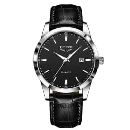 LIGE Man Watch Fashion Leather Strap Mens Watches Military Sport Waterproof Calendar Quartz Wristwatches Male Clock Reloj Hombre