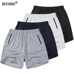 Men’s Workout Fitness Shorts Thin Style Breathable Jogger Gym Bodybuilding Quick Dry Running Shorts Zipper Phone Pockets